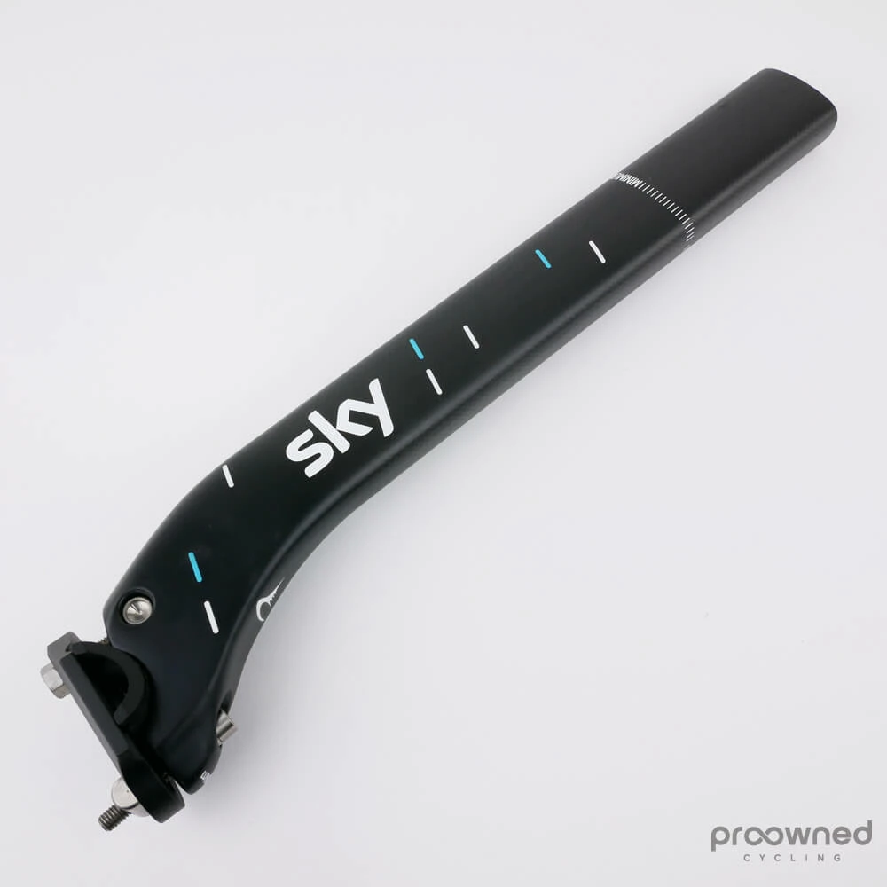 Pinarello Dogma Seatpost - F8/F10/F12 - 22mm Offset - Black & Stripes - Used - Billede 2