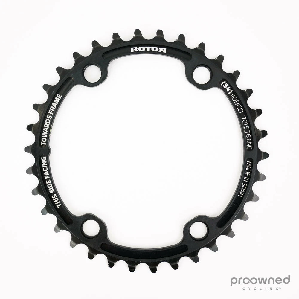 Rotor NoQ Inner Chainring - 34T 110 Bcd - 4 Bolt