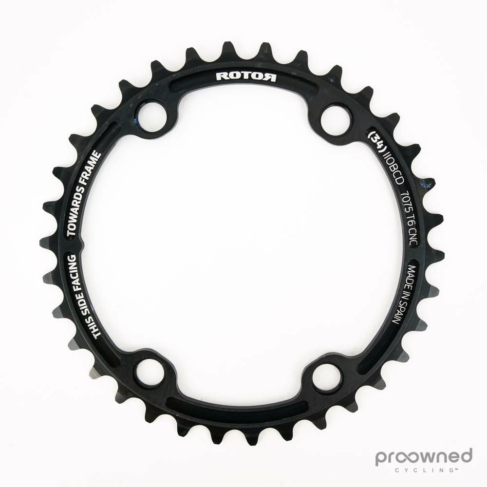 Rotor NoQ Inner Chainring - 34T 110 Bcd - 4 Bolt